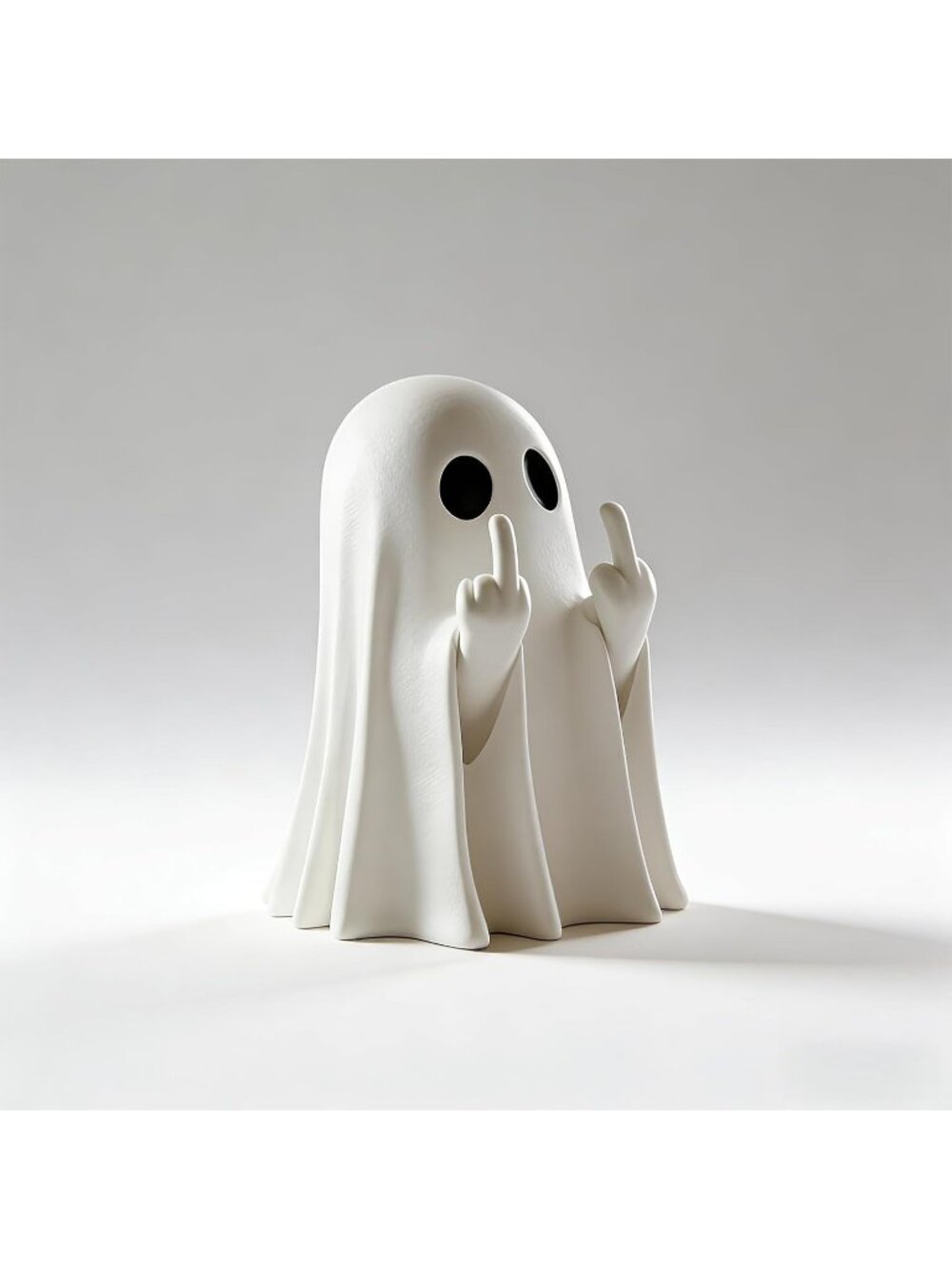 Halloween Ghost Figurine Spooky Resin Statue Finger Ghost Ornament Decor